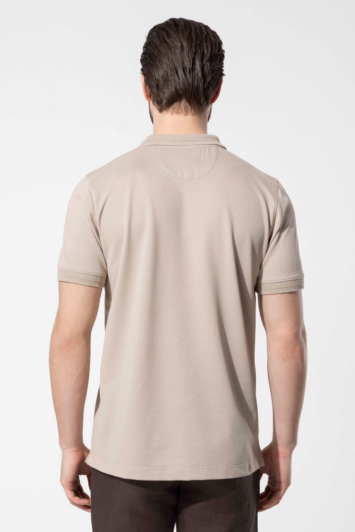 KNITTED COLLAR POLO