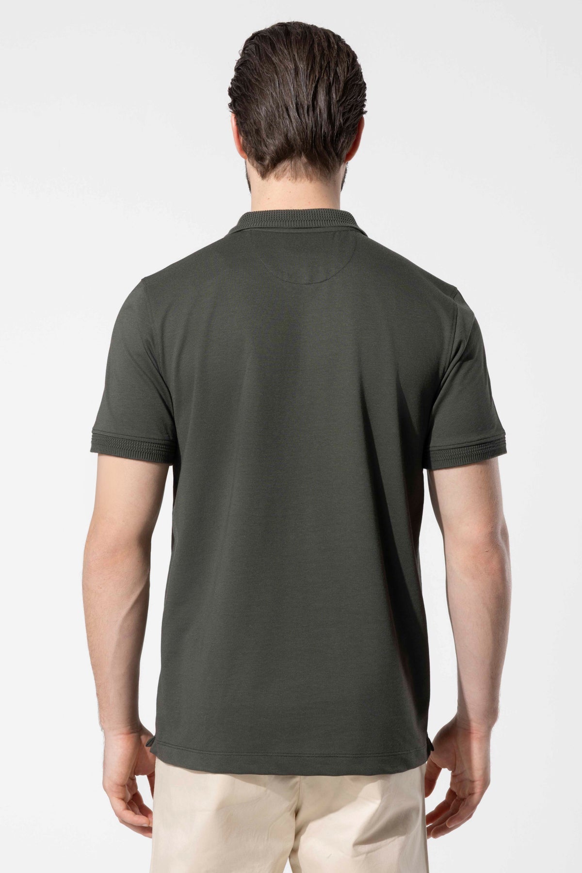 KNITTED COLLAR POLO