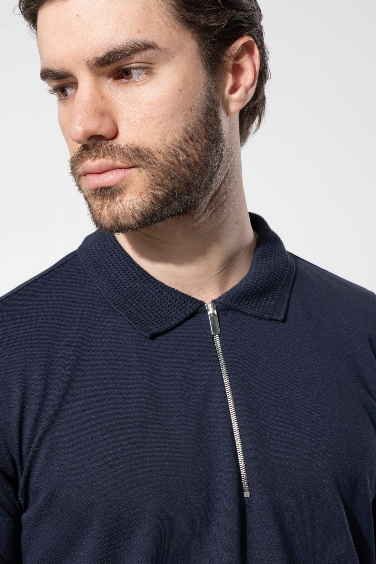 KNITTED COLLAR POLO