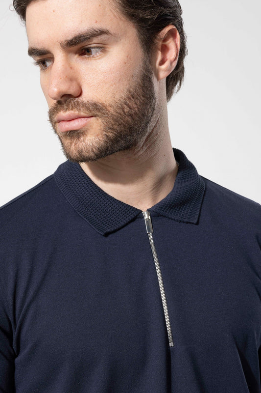 KNITTED COLLAR POLO