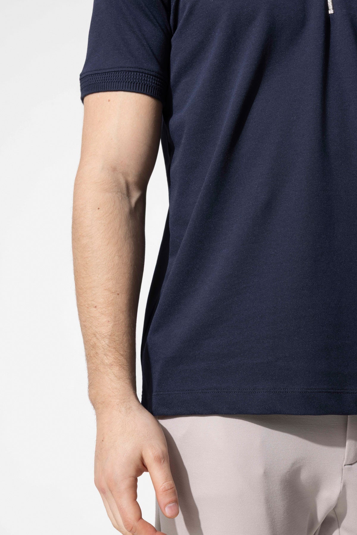 KNITTED COLLAR POLO