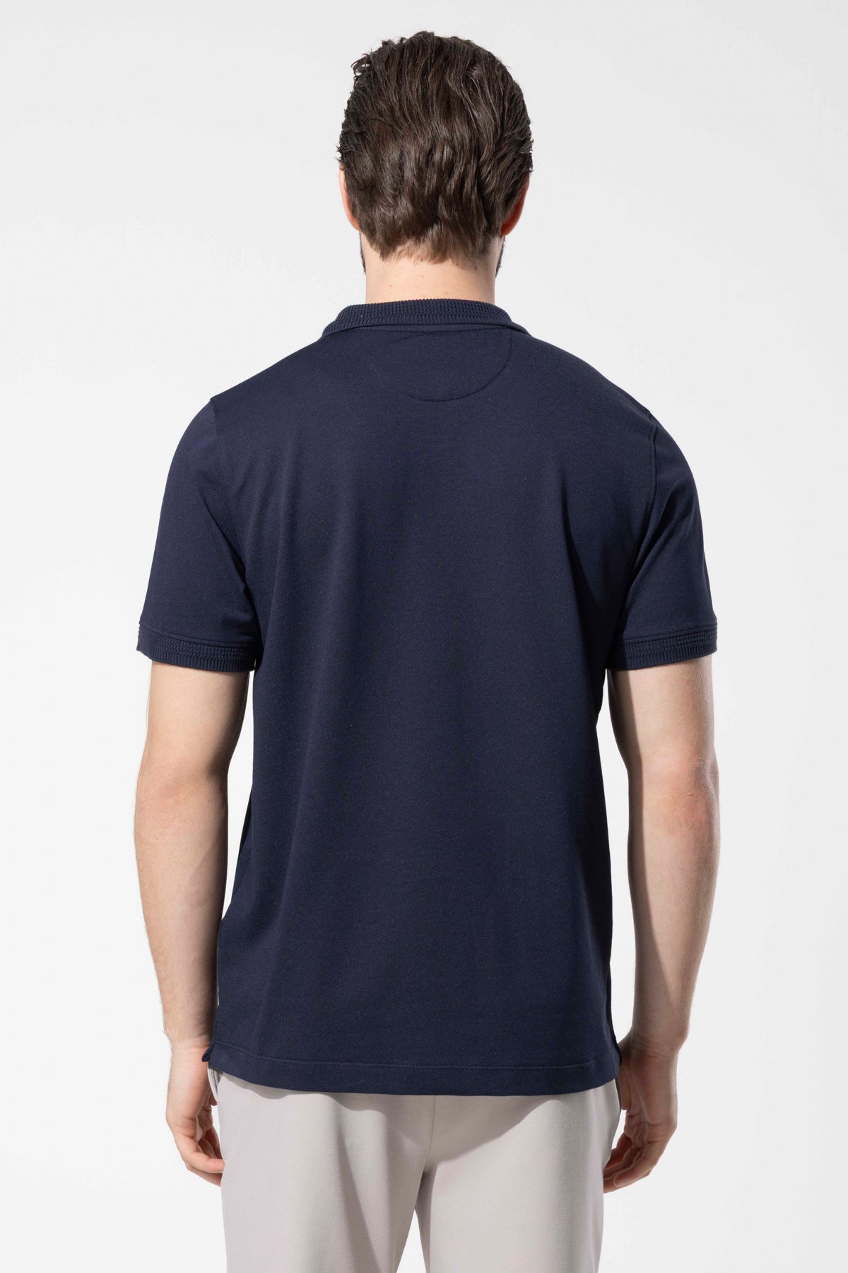 KNITTED COLLAR POLO