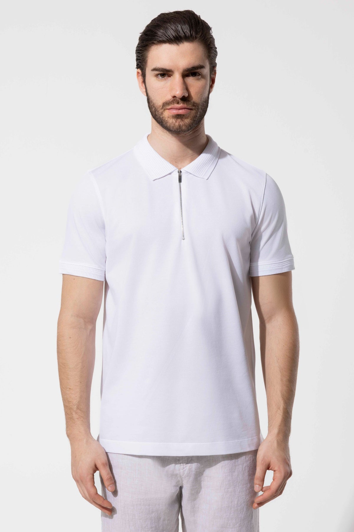 KNITTED COLLAR POLO