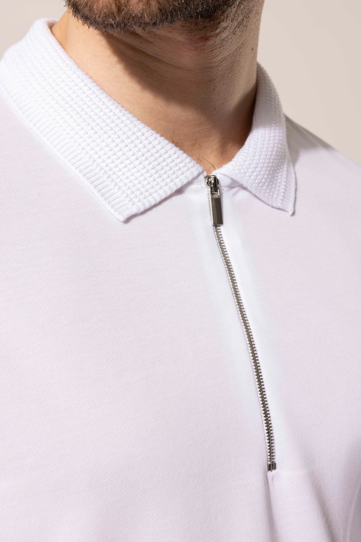 KNITTED COLLAR POLO
