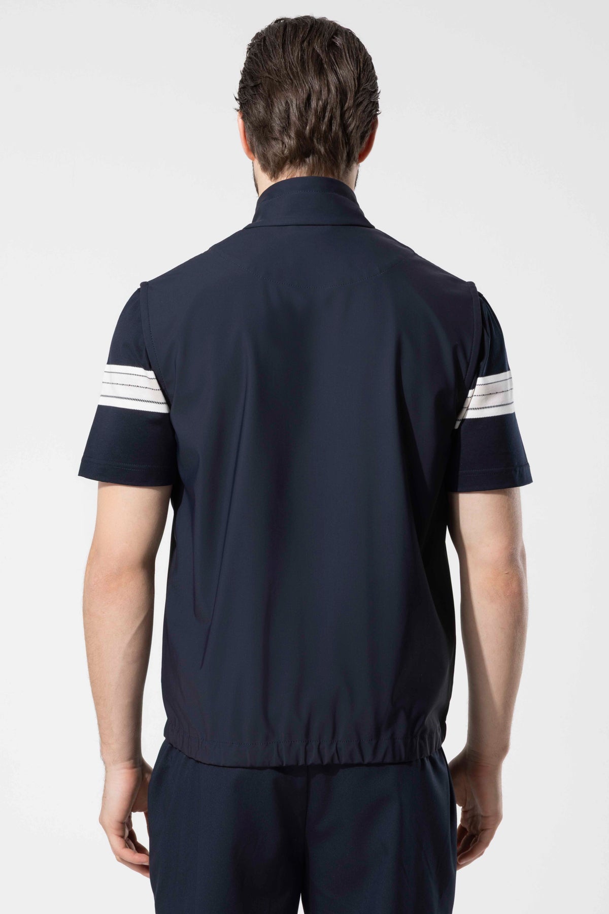 HIGH NECK ZIP GILET