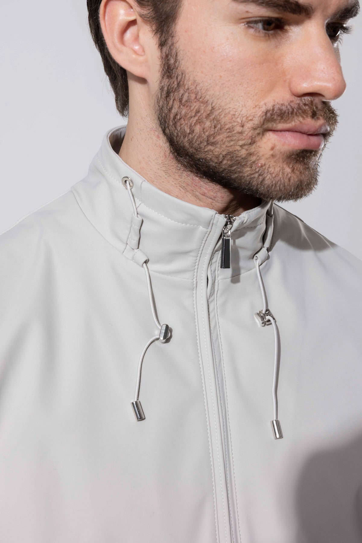 HIGH NECK ZIP GILET